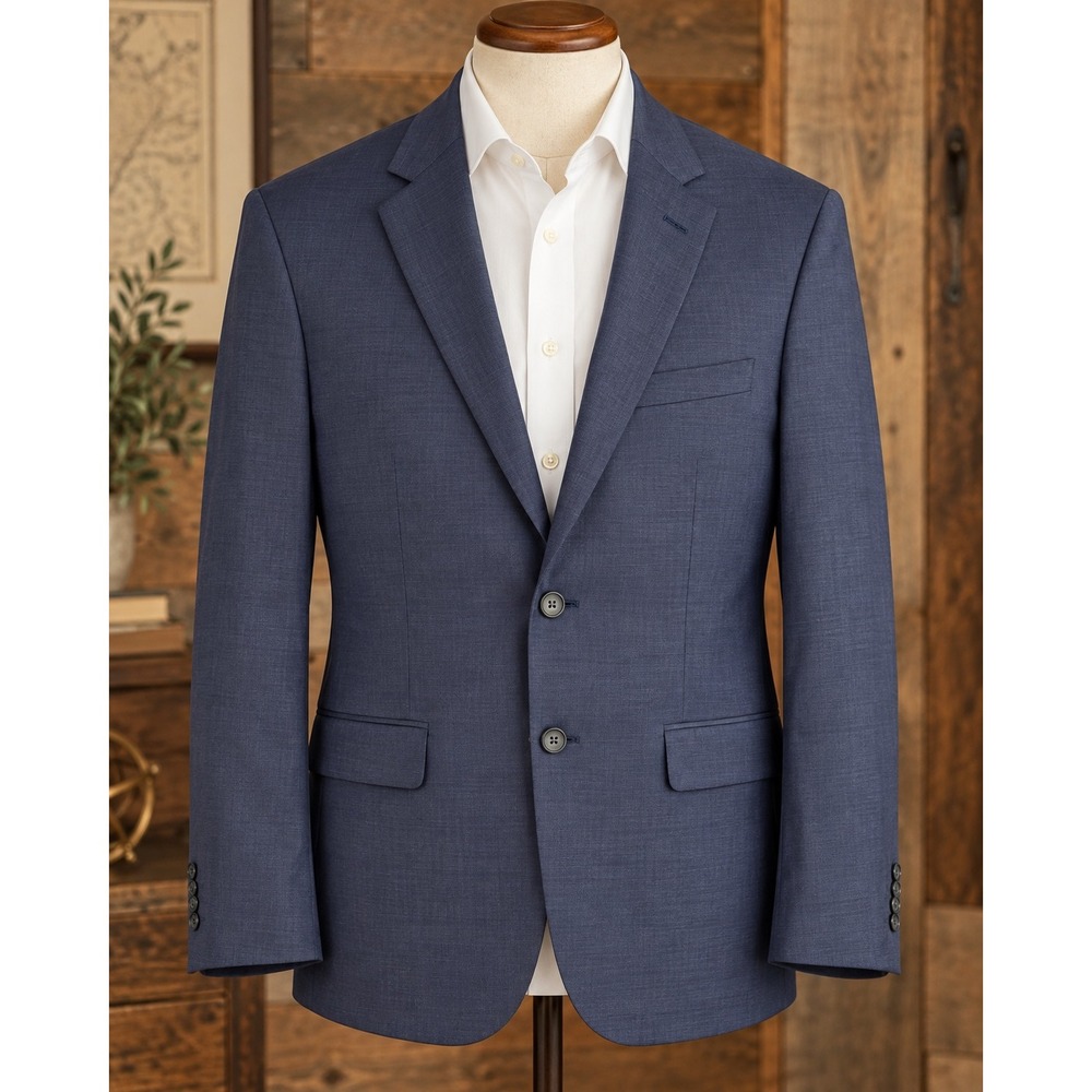 Jos. A. Bank 1905 Collection Slim Fit Suit Jacket Blazer 40R Blue Wool Blend